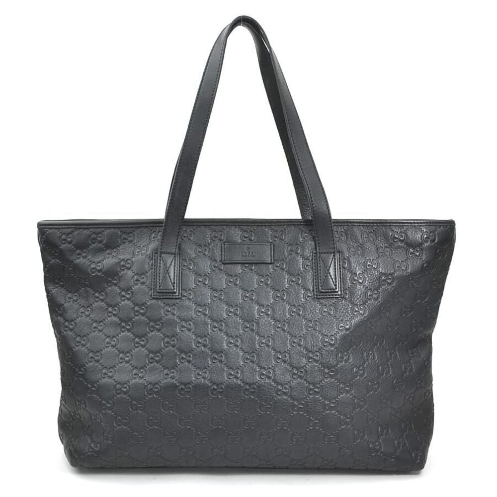 Gucci Tote Bag Guccissima Leather Shoulder Bag Black
